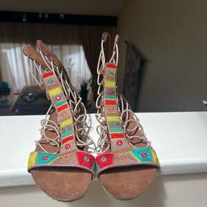 Colorful Gladiator Flats